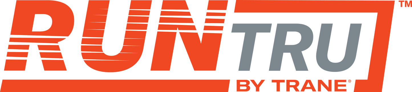 RunTru by Trane logo for central HVAC equipment