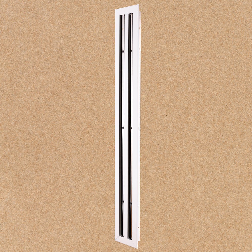 White 48x4 linear slot diffuser with directional airflow dampers
