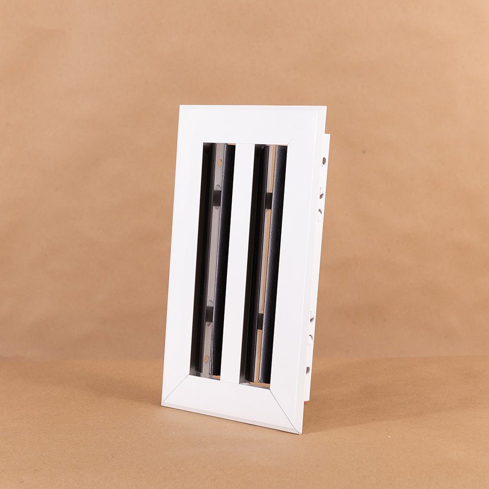Modern 8x4 ceiling slot diffuser with sleek architectural HVAC design