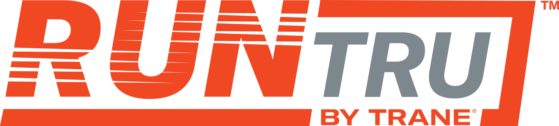 RunTru by Trane logo for central HVAC equipment